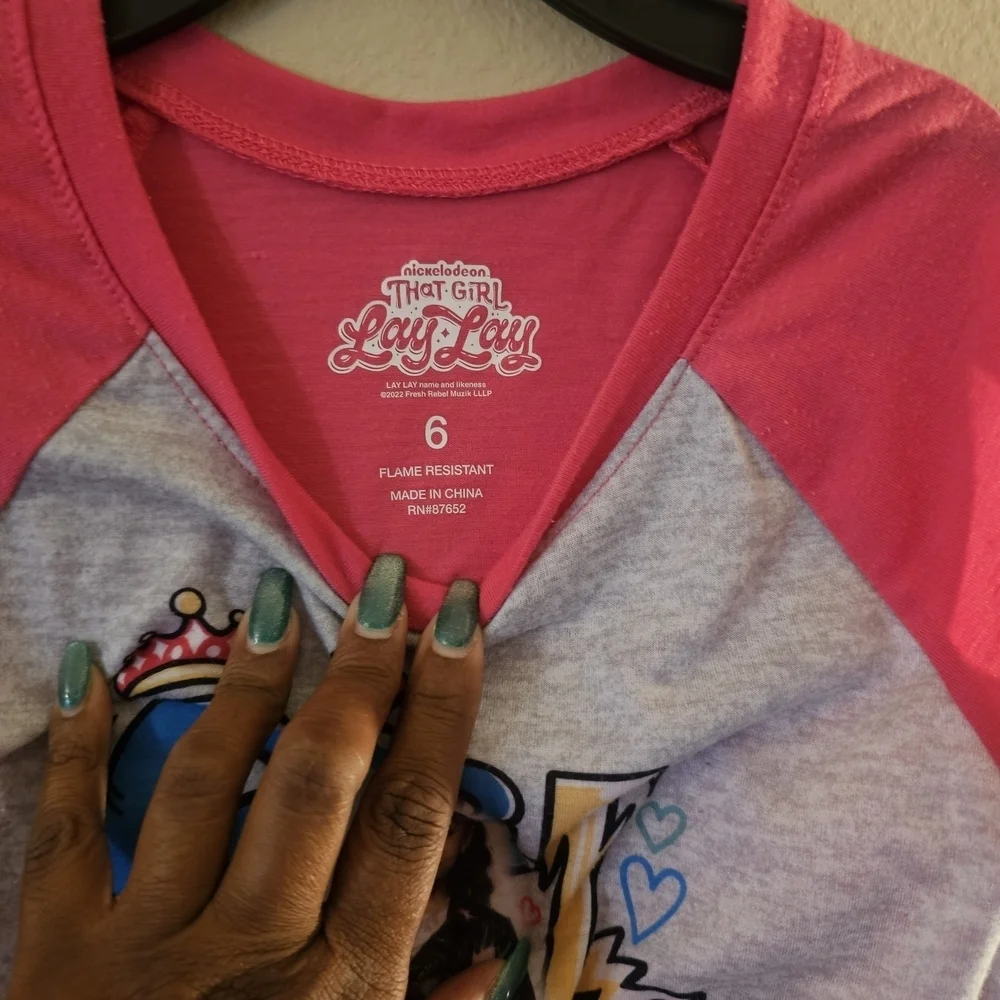 Nickelodeon Girl Boss Pajama Set - Pink and Gray